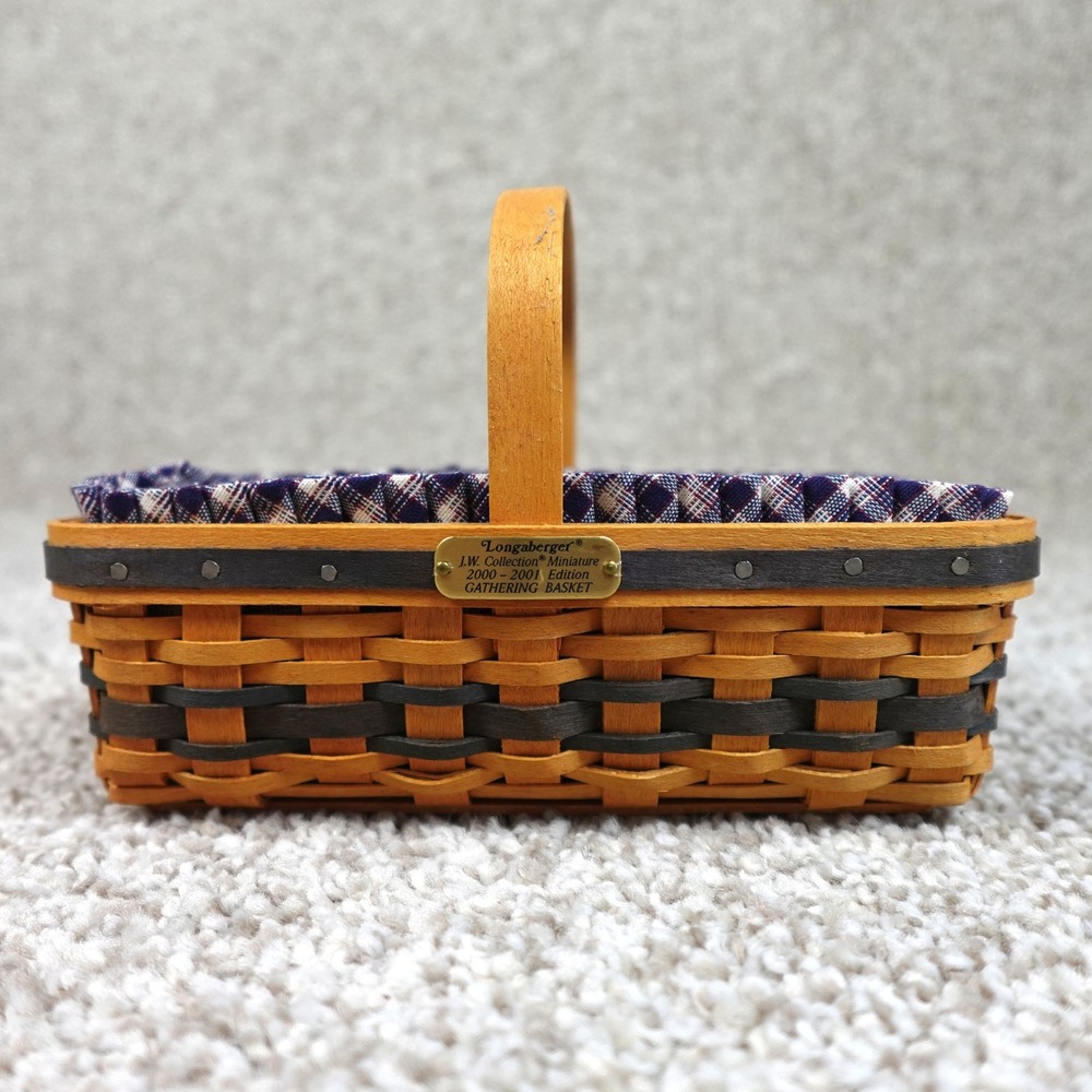 Longaberger JW Collection Miniature Gathering Basket‎ 2000-2001 COA Box Liner
